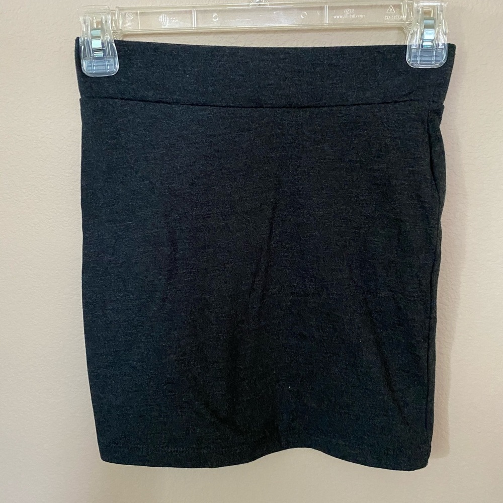 Dark heather grey straight skirt